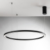 Runder LED-Pendelleuchter aus Aluminium 120 cm Hoop Verkauf
