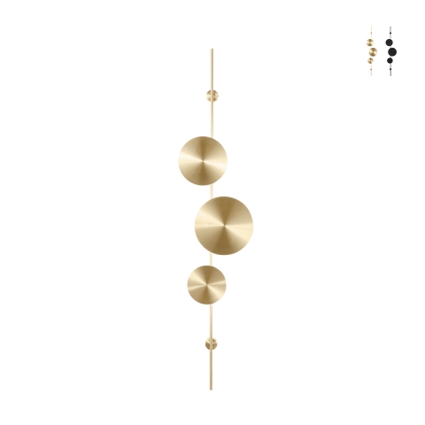 Moderne LED-Wandleuchte 3 Ringe aus Aluminium Idol Aktion