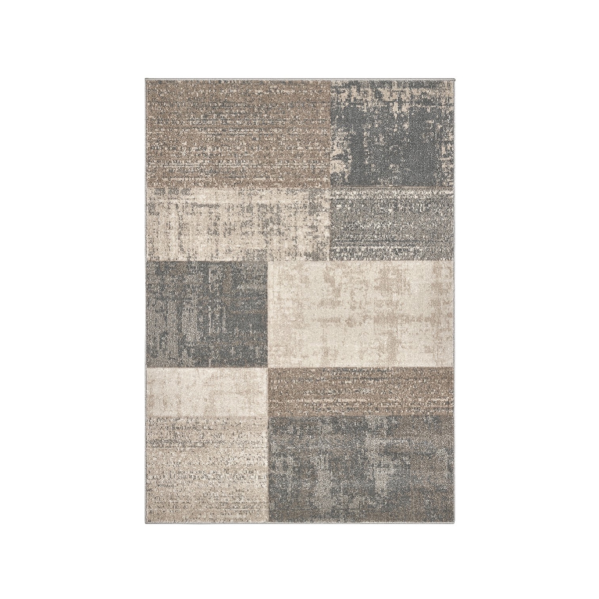 Design-Teppich grau und beige für das Wohnzimmer Funny Aktion