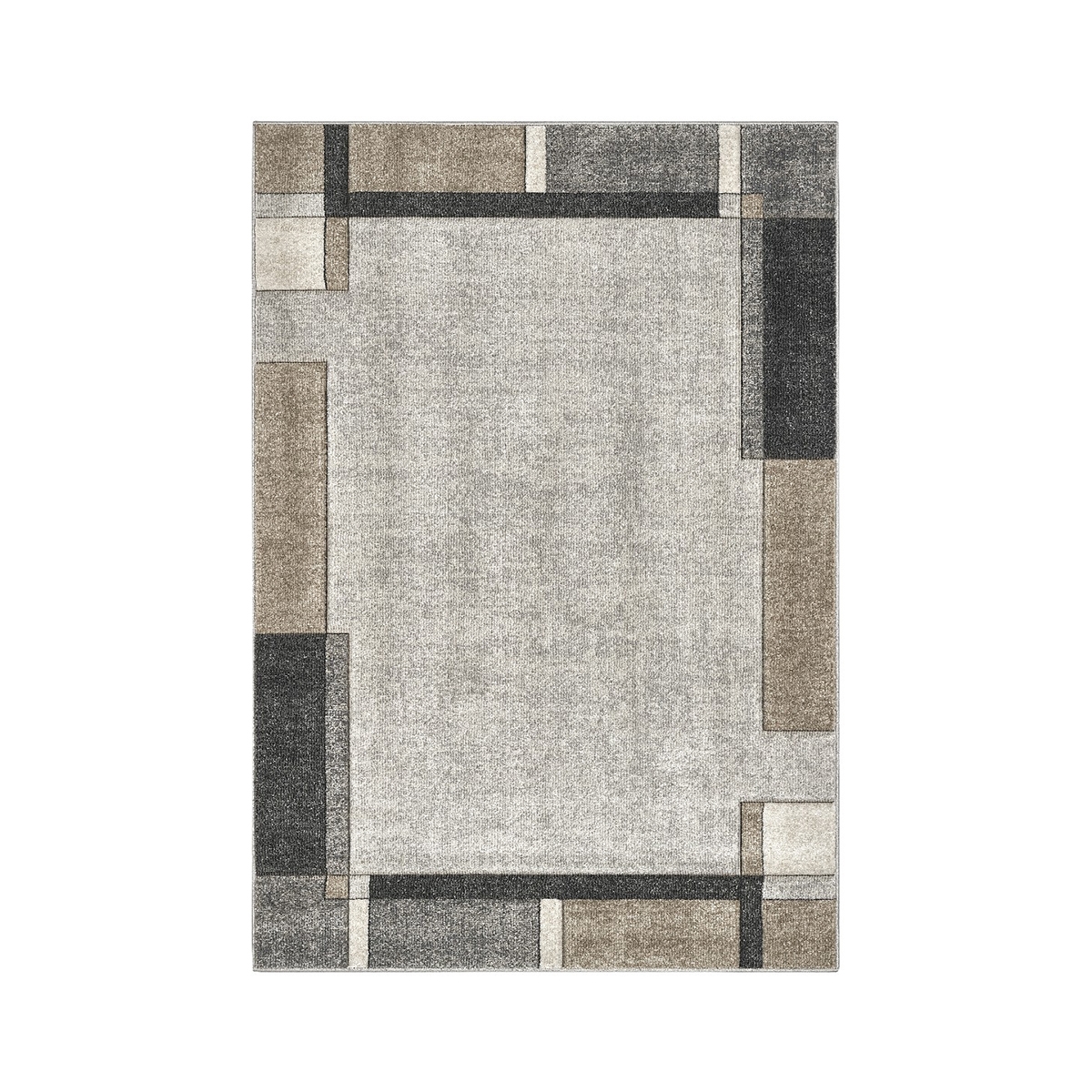 Moderner geometrischer Teppich in Grau und Beige Funny Aktion