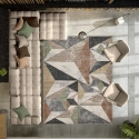 Moderner Teppich in Grau und Beige für das Wohnzimmer Funny Verkauf