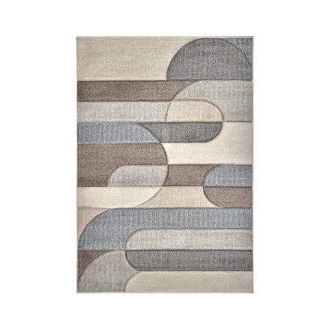 Moderner Designer-Teppich in Grau und Beige Funny Aktion