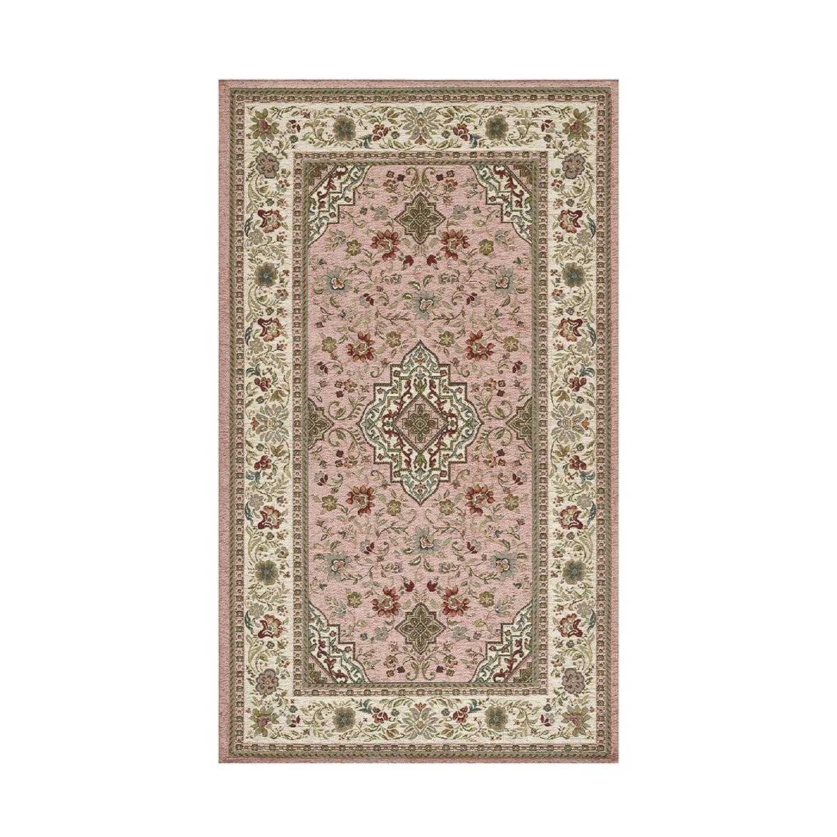 Orientalischer Teppich im persischen Stil Puderrosa Tabriz Aktion