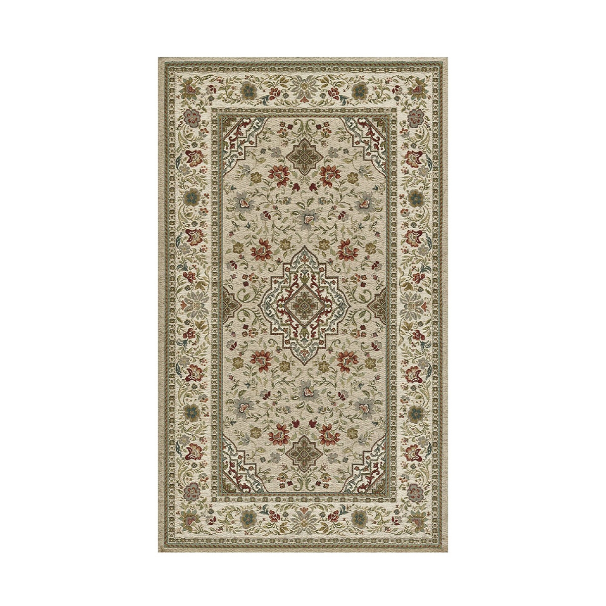 Orientalischer Wohnzimmerteppich im persischen Stil taupe Tabriz Aktion