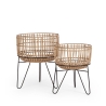 2er-Set Pflanzen-Blumentopfhalter aus Rattan im Boho-Chic-Stil Yulian Aktion