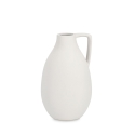 Moderner Blumentopf aus sandgestrahltem weißem Porzellan Ø14x24cm Freyr Aktion