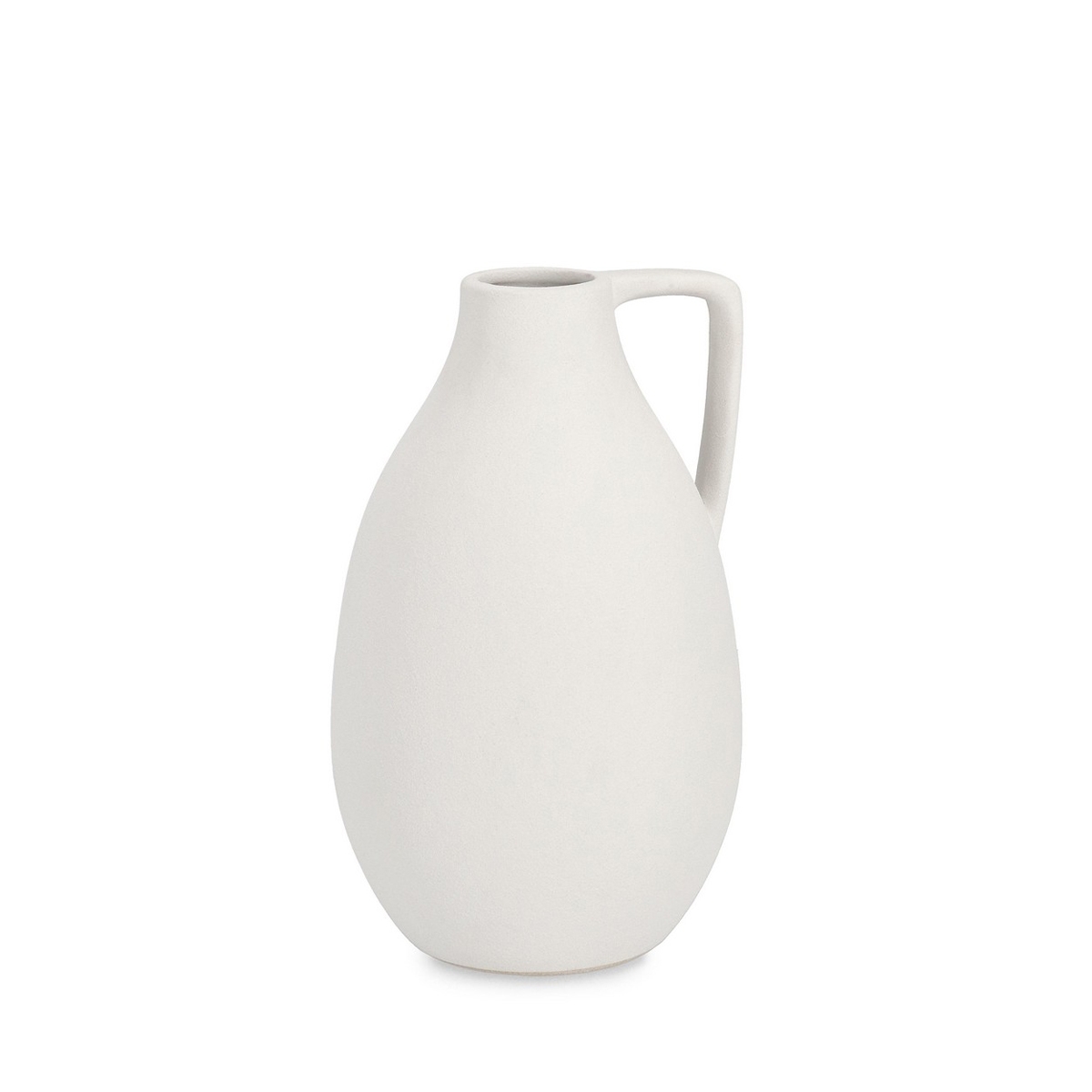 Moderner Blumentopf aus sandgestrahltem weißem Porzellan Ø14x24cm Freyr Aktion