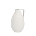 Moderner Blumentopf aus sandgestrahltem weißem Porzellan Ø14x24cm Freyr Aktion