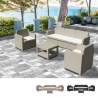Grand Soleil Positano Rattan Garten Lounge Sofa Couchtisch Sessel 5 Sitze für den Außenbereich Sales