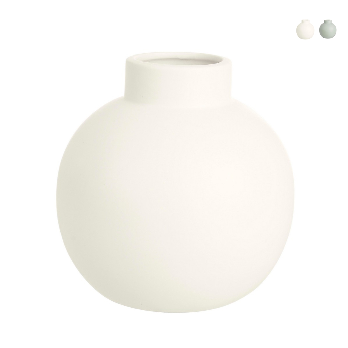 Moderne Designer-Vase Kugelform mit Flaschenhals aus Porzellan Althea Aktion