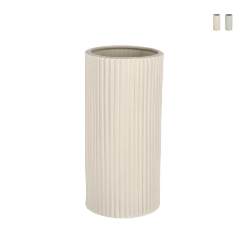 Zylindrischer Porzellan-Indoor-Pflanzentopf Ø12,5x26cm Vivy L Aktion