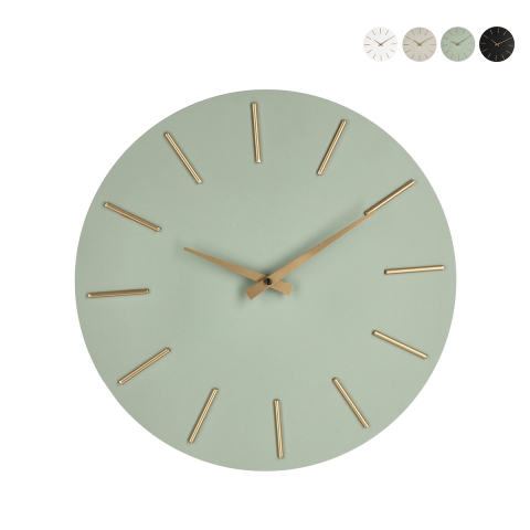 Wanduhr, goldene Zeiger, minimalistisches Design, rund, 40 cm, Timeline Aktion