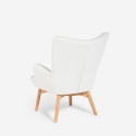 Moderne Poltrona im Bergère-Stil aus weißem Bouclé-Stoff Wani Angebot