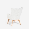 Moderne Poltrona im Bergère-Stil aus weißem Bouclé-Stoff Wani Angebot
