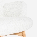 Moderne Poltrona im Bergère-Stil aus weißem Bouclé-Stoff Wani Sales