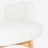 Moderne Poltrona im Bergère-Stil aus weißem Bouclé-Stoff Wani Sales