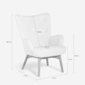 Moderne Poltrona im Bergère-Stil aus weißem Bouclé-Stoff Wani Rabatte