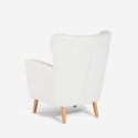 Moderne Bergère-Sessel aus weißem Bouclé-Stoff Kamo für Wohnzimmer Angebot