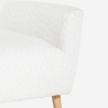 Moderne Bergère-Sessel aus weißem Bouclé-Stoff Kamo für Wohnzimmer Sales