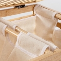 Bambus-Wäschekorb mit 2 herausnehmbaren Säcken 50x60cm Cayden Angebot