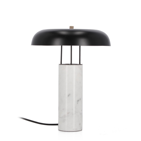 Moderne Tischlampe mit weißem Marmorfuß und Metallschirm Kaithal Aktion