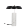 Moderne Tischlampe mit weißem Marmorfuß und Metallschirm Kaithal Aktion