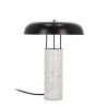Moderne Tischlampe mit weißem Marmorfuß und Metallschirm Kaithal Aktion