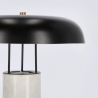 Moderne Tischlampe mit weißem Marmorfuß und Metallschirm Kaithal Sales