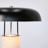 Moderne Tischlampe mit weißem Marmorfuß und Metallschirm Kaithal Rabatte