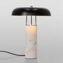 Moderne Tischlampe mit weißem Marmorfuß und Metallschirm Kaithal Angebot