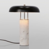 Moderne Tischlampe mit weißem Marmorfuß und Metallschirm Kaithal Angebot
