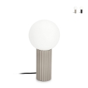 Minimalistische Tischlampe Ø15x30cm runder Glasschirm Delphine Aktion