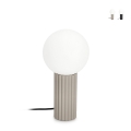Minimalistische Tischlampe Ø15x30cm runder Glasschirm Delphine Aktion