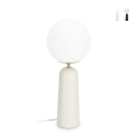 Moderne Tischlampe Design mit rundem Lampenschirm aus mattem Glas Delphine Aktion