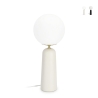Moderne Tischlampe Design mit rundem Lampenschirm aus mattem Glas Delphine Aktion