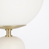 Moderne Tischlampe Design mit rundem Lampenschirm aus mattem Glas Delphine Sales