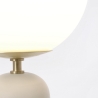 Moderne Tischlampe Design mit rundem Lampenschirm aus mattem Glas Delphine Angebot