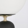 Moderne Tischlampe Design mit rundem Lampenschirm aus mattem Glas Delphine Modell