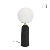 Moderne Tischlampe Design mit rundem Lampenschirm aus mattem Glas Delphine Lagerbestand