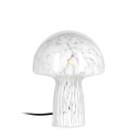 Moderne Tischlampe aus klarem, bearbeitetem Glas 20x25,5 Carysa Aktion