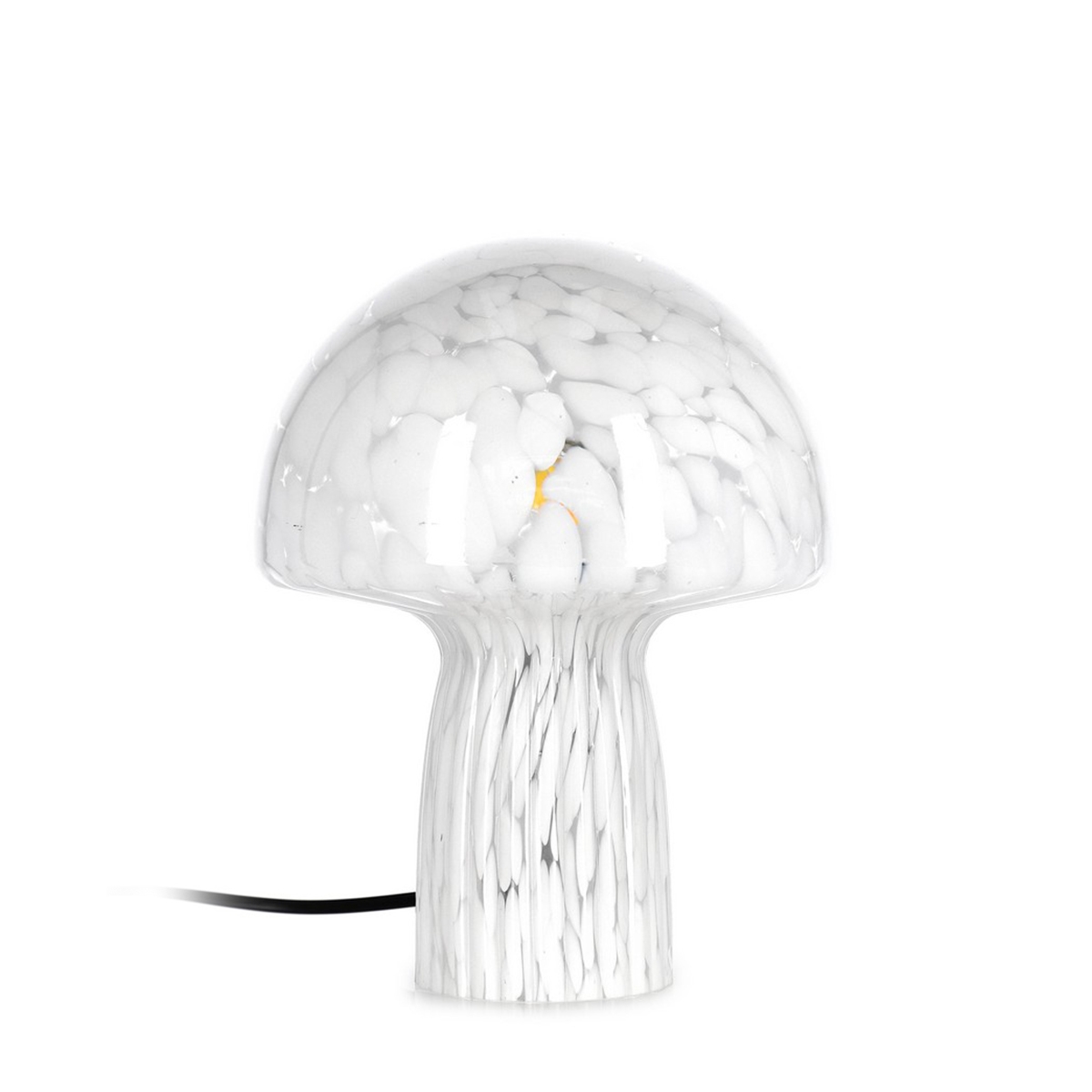 Moderne Tischlampe aus klarem, bearbeitetem Glas 20x25,5 Carysa