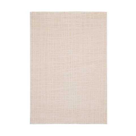Moderner rechteckiger Teppich für Wohnzimmer in Beige Creme 200x290cm Tania Aktion