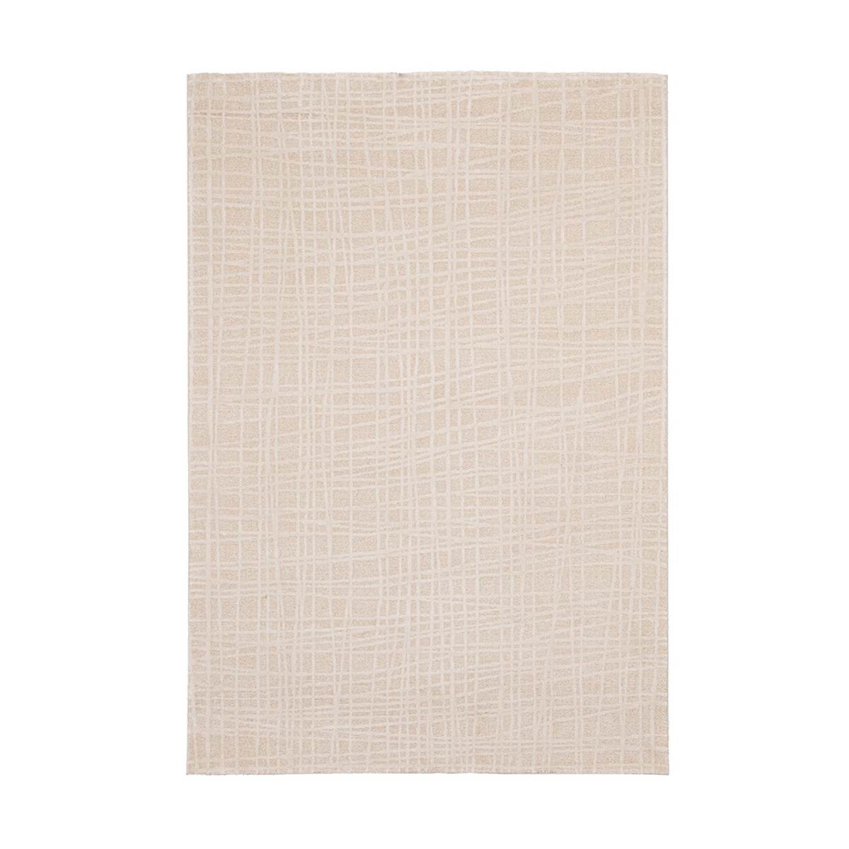 Moderner rechteckiger Teppich für Wohnzimmer in Beige Creme 200x290cm Tania