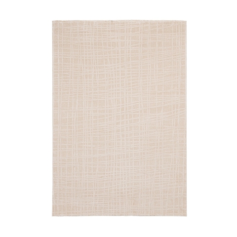 Moderner rechteckiger Wohnzimmerteppich 160x230cm Beige Creme Tania Aktion