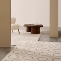 Moderner rechteckiger Wohnzimmerteppich 160x230cm Beige Creme Tania Angebot