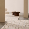 Moderner rechteckiger Wohnzimmerteppich 160x230cm Beige Creme Tania Angebot