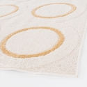 Teppich für Wohnzimmer mit Kreismuster in Creme Gelb 200x290cm Zina Verkauf