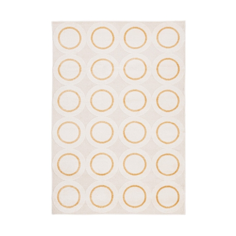 Rechteckiger Teppich 160x230 für Wohnzimmer mit Kreis-Muster Zina Aktion