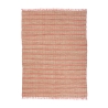 Ethno-Teppich für Wohnzimmer 200x300cm aus Jute und rosa Baumwolle Ruanda Aktion