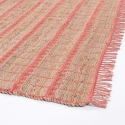 Ethno-Teppich für Wohnzimmer 200x300cm aus Jute und rosa Baumwolle Ruanda Verkauf